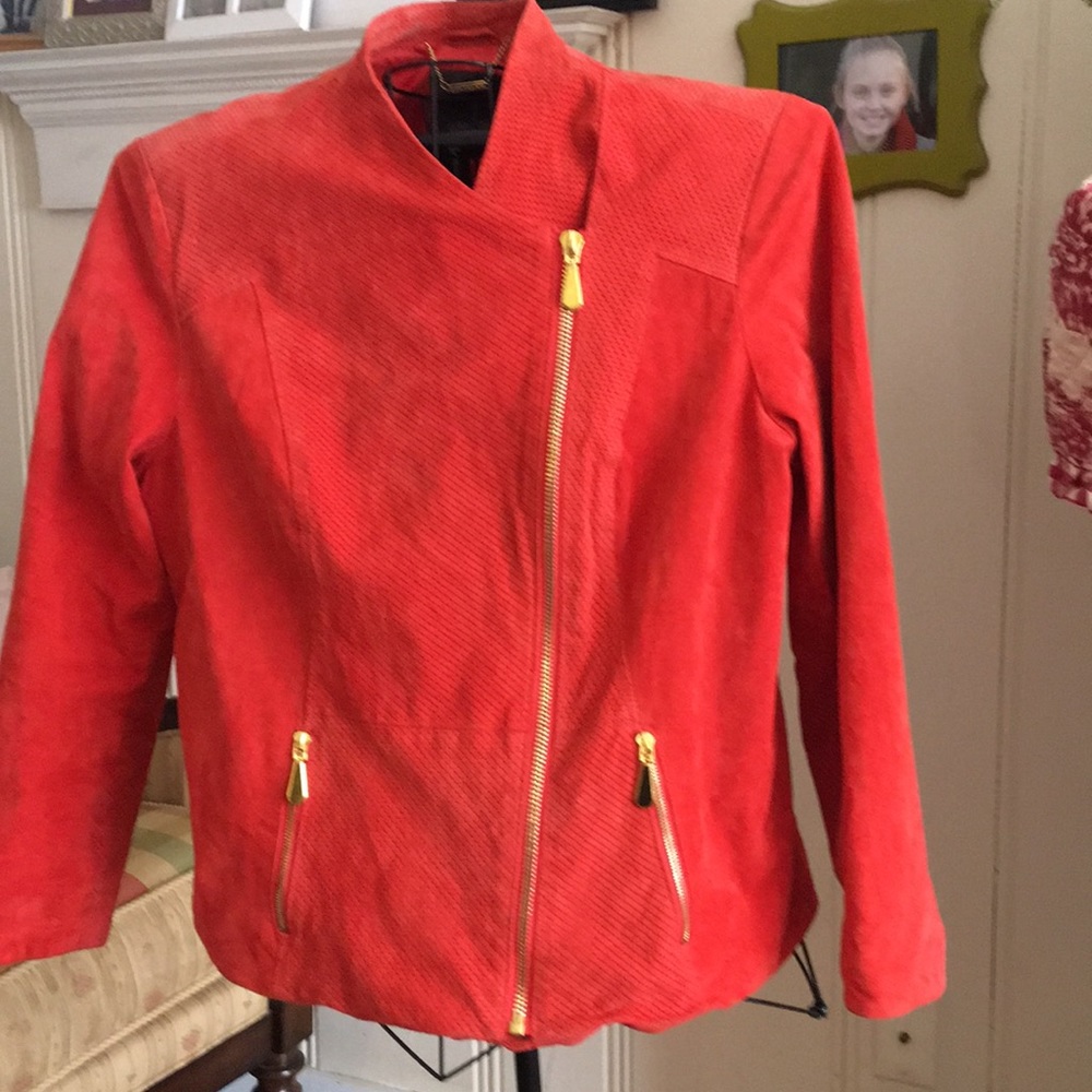 Suede Moto jacket  by Queen Latifah